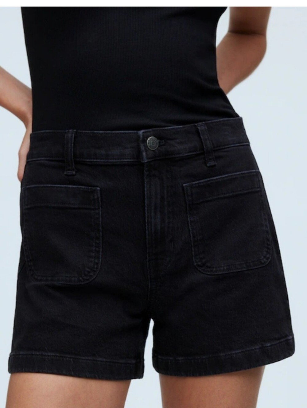 Madewell Emmett High-Rise Black Denim Women’s Shorts
